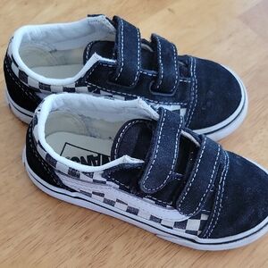 Vans Kids Black and White Checkered Shoes